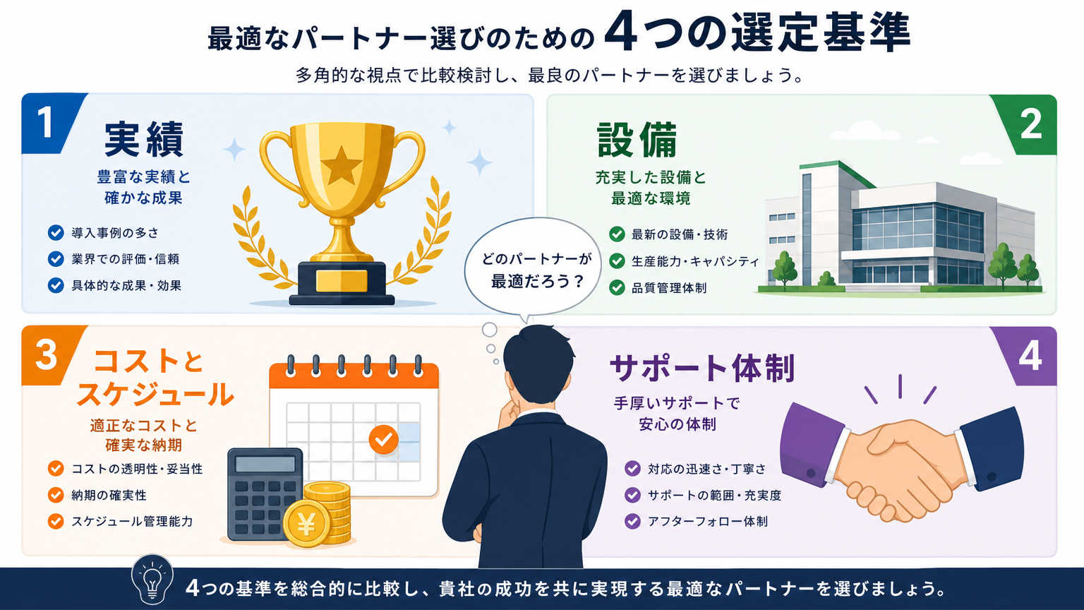 CRO/CDMOを選ぶときの選定基準